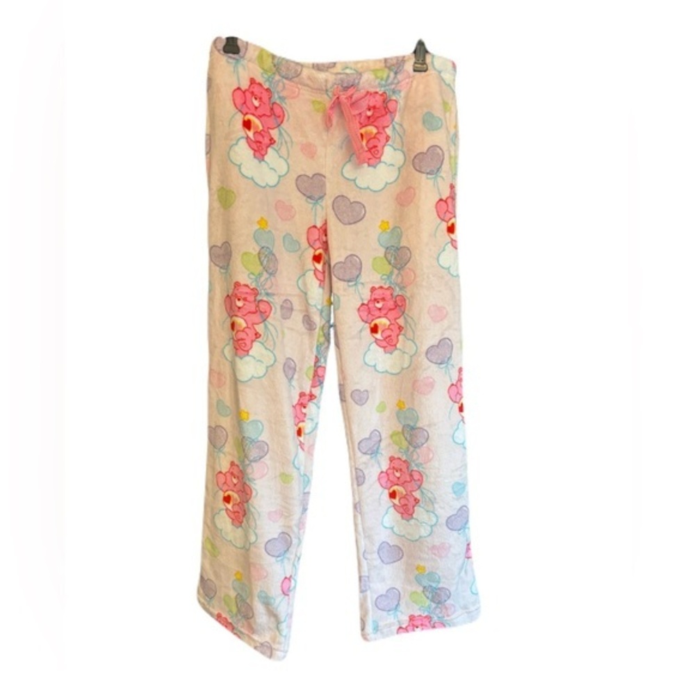 Care Bears Fleece Pink and White Pajama Bottoms size Medium/Large